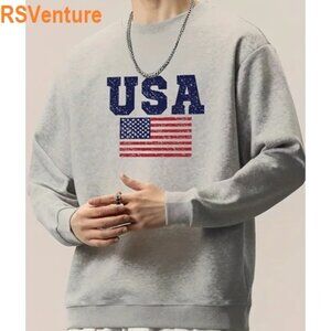 Men's XL USA Graphic Print Pullover